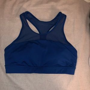 Blue Semi-Mesh Lulu Lemon Sports Bra w/ Padding